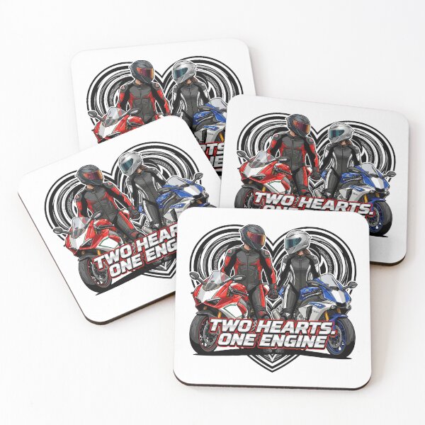 Item preview, Two Hearts One Engine – Romantic Motorcycle Couple designed and sold by enzoade.