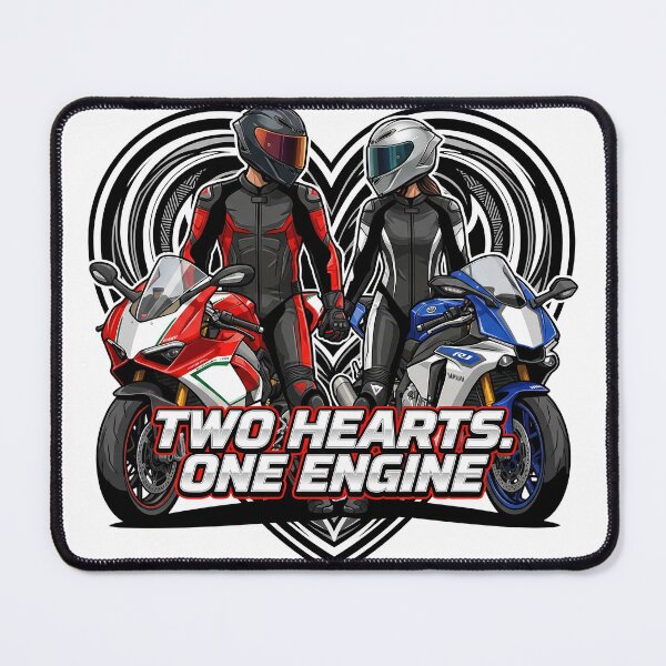 Item preview, Two Hearts One Engine – Romantic Motorcycle Couple designed and sold by enzoade.