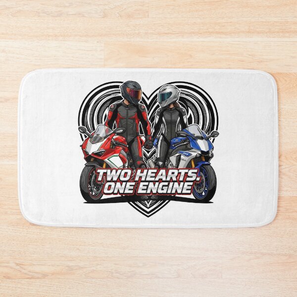 Item preview, Two Hearts One Engine – Romantic Motorcycle Couple designed and sold by enzoade.