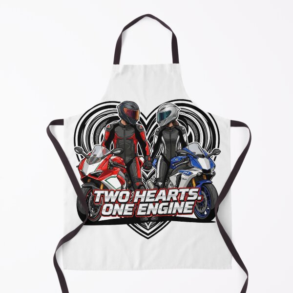 Item preview, Two Hearts One Engine – Romantic Motorcycle Couple designed and sold by enzoade.