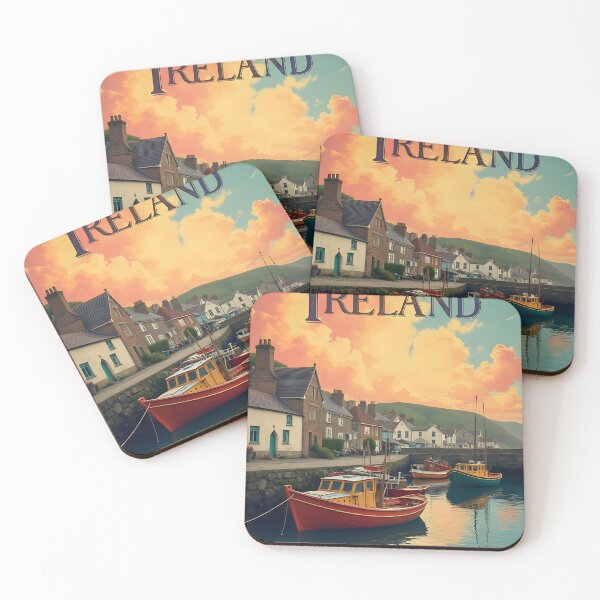 Item preview, Retro Travel poster of Ireland coastal harbour designed and sold by Robert Lacy.