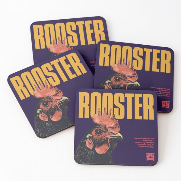 Item preview, Year of the Rooster Gift – Chinese Zodiac Rooster Retro Art designed and sold by Faux Charisma.