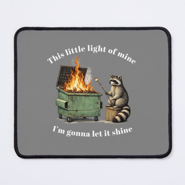 Item preview, Dumpster Fire Raccoon Roasting Marshmallow Illustration designed and sold by tarzbol.