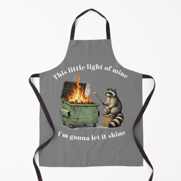 Item preview, Dumpster Fire Raccoon Roasting Marshmallow Illustration designed and sold by tarzbol.