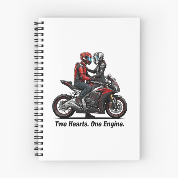 Item preview, Two Hearts One Engine – Passionate Biker Love Design designed and sold by enzoade.
