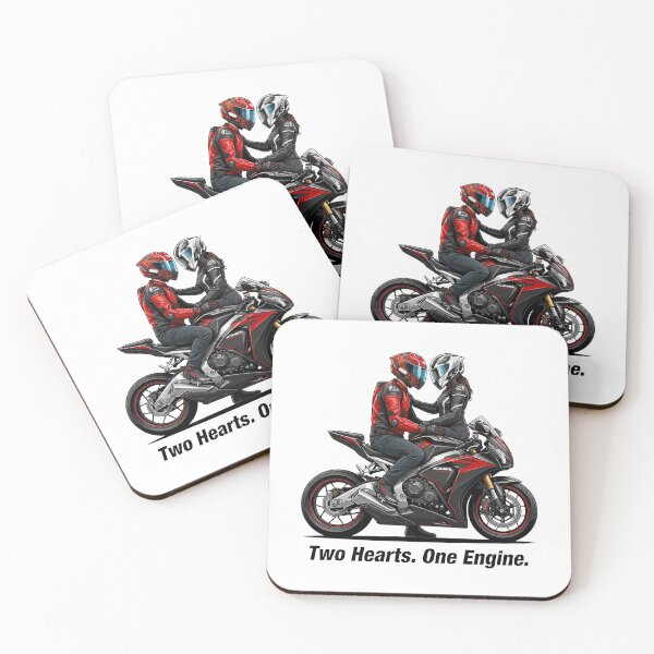 Item preview, Two Hearts One Engine – Passionate Biker Love Design designed and sold by enzoade.
