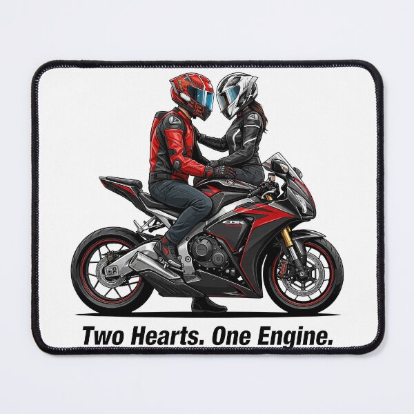 Item preview, Two Hearts One Engine – Passionate Biker Love Design designed and sold by enzoade.
