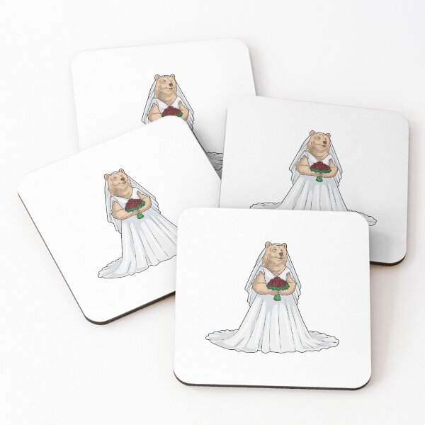 Item preview, Bear Bride Rose Wedding designed and sold by Snabdesign84.