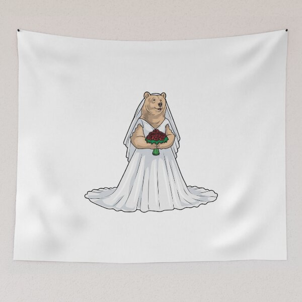 Item preview, Bear Bride Rose Wedding designed and sold by Snabdesign84.