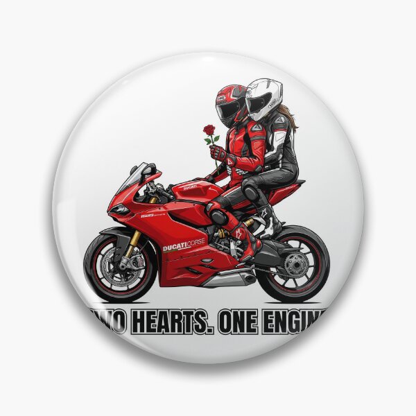 Item preview, Two Hearts One Engine – Biker Love Story Illustration designed and sold by enzoade.