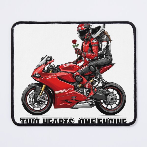 Item preview, Two Hearts One Engine – Biker Love Story Illustration designed and sold by enzoade.
