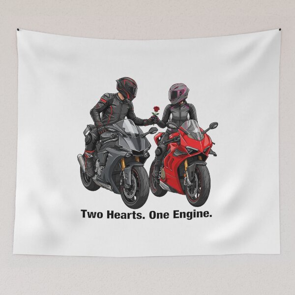 Item preview, Two Hearts One Engine – Riders in Love Graphic designed and sold by enzoade.