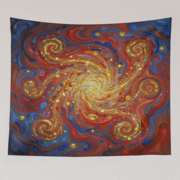 Item preview, Spiral Leaves in Motion – van Gogh Style meets Cosmic Flow for Dreamers & Color Poets designed and sold by FotoworldEdel.