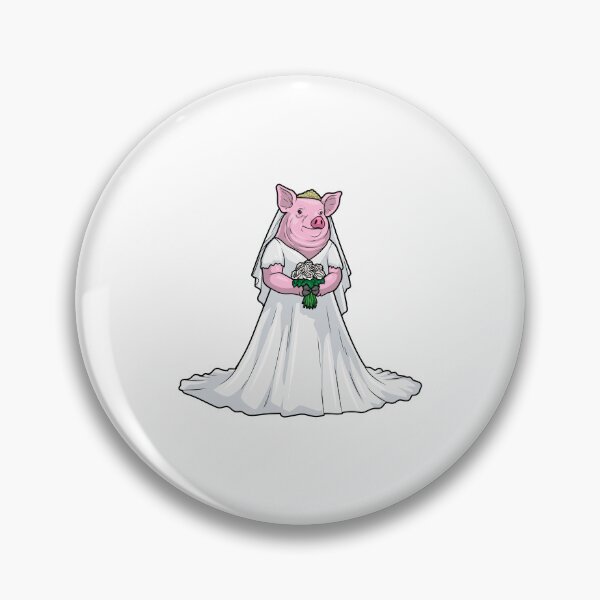 Item preview, Pig Bride Bunch of Flowers Wedding designed and sold by Snabdesign84.