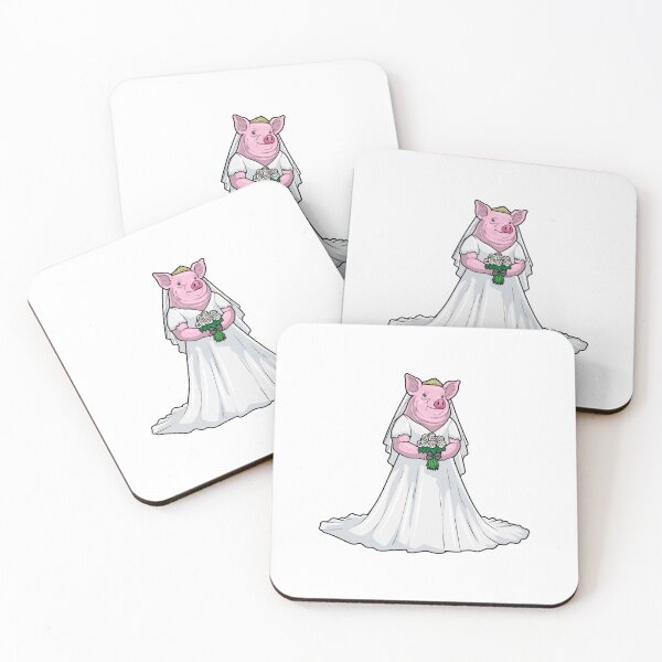 Item preview, Pig Bride Bunch of Flowers Wedding designed and sold by Snabdesign84.