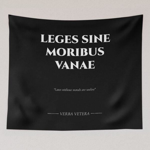 Item preview, Leges Sine Moribus Vanae – Latin Quote on Law and Morality designed and sold by BrushRushX.