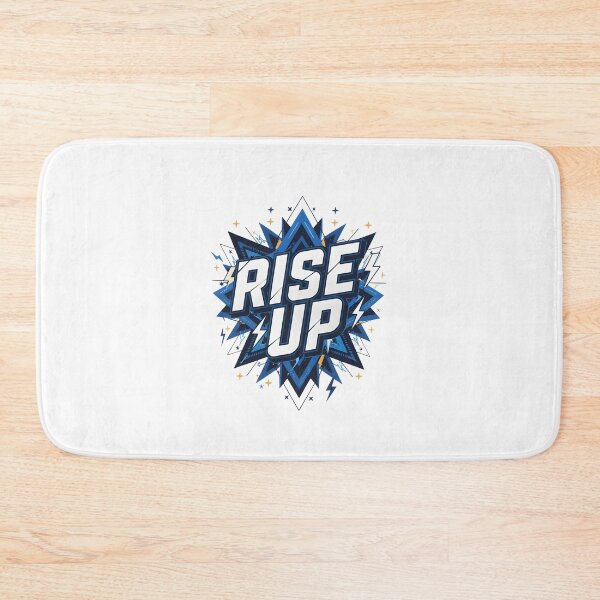 Item preview, Rise Up - Electric Blue Geometric Motivational Esports Style Art designed and sold by Latikshop.
