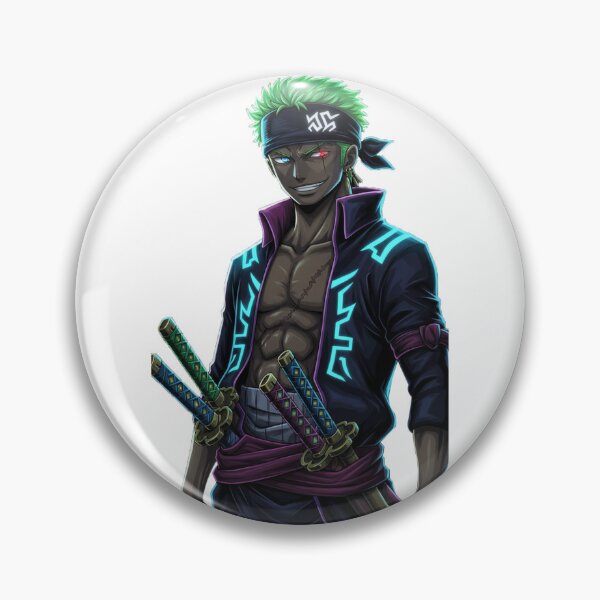 Item preview, Cyberpunk Roronoa Zoro Neon Samurai - One Piece Anime Streetwear designed and sold by LoupeRout.
