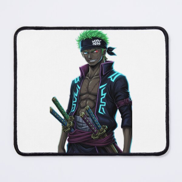 Item preview, Cyberpunk Roronoa Zoro Neon Samurai - One Piece Anime Streetwear designed and sold by LoupeRout.