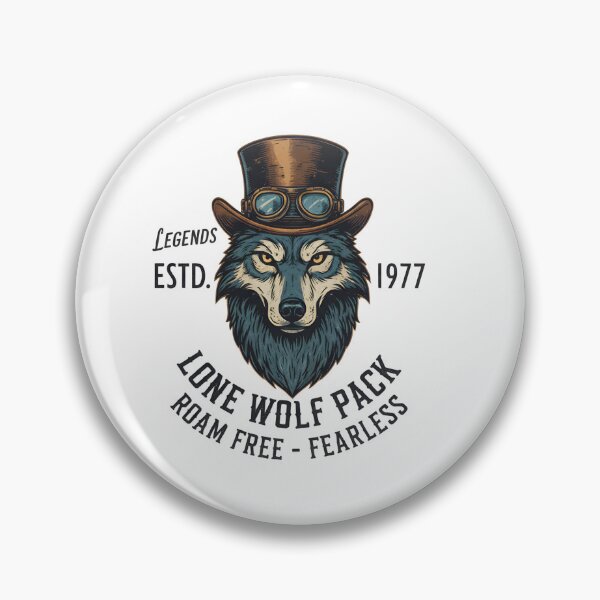 Item preview, Vintage Steampunk Lone Wolf - Legends Est. 1977 Birthday Art designed and sold by Latikshop.