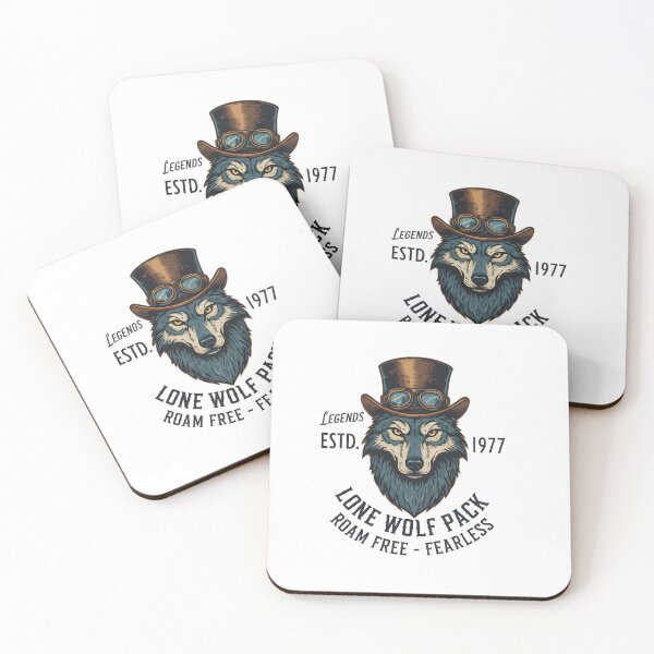 Item preview, Vintage Steampunk Lone Wolf - Legends Est. 1977 Birthday Art designed and sold by Latikshop.
