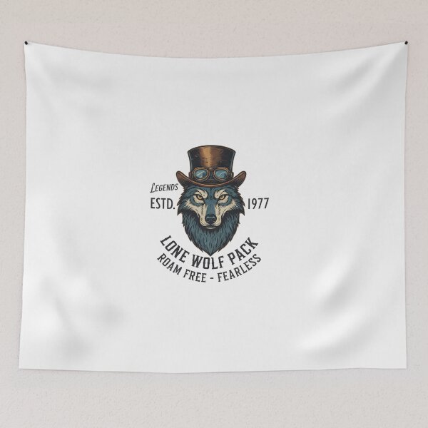 Item preview, Vintage Steampunk Lone Wolf - Legends Est. 1977 Birthday Art designed and sold by Latikshop.