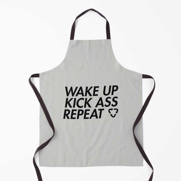 Item preview, Wake Up Kick Ass Repeat | Motivation Quote (black) designed and sold by WAMTEES.