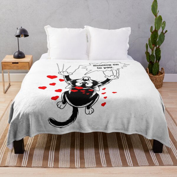 Item preview, Black Cat Holding on - Funny Valentine's Day Gift Ideas designed and sold by SawaOne.