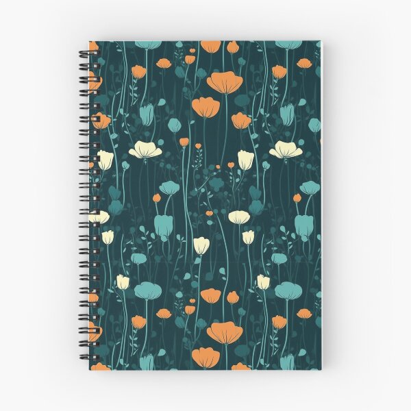 Item preview, California poppies on a dark teal background designed and sold by Baart72.