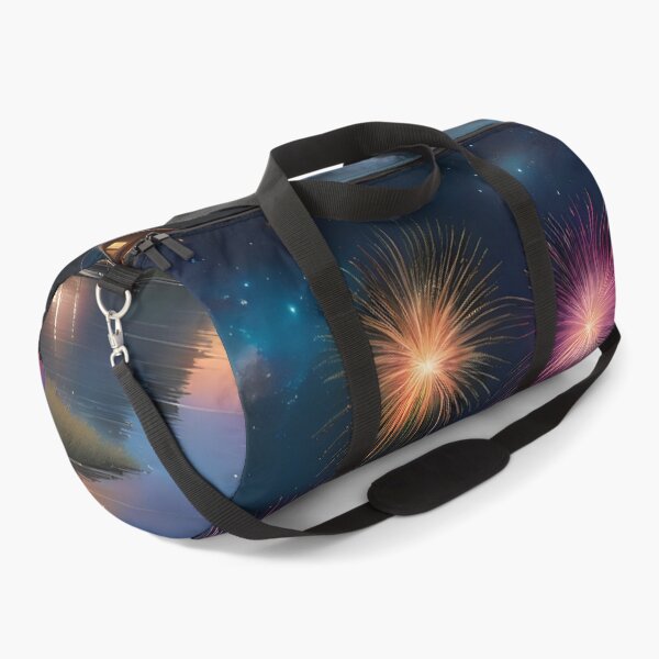 Item preview, Colorful Fireworks Over Dreamy Landscape. designed and sold by MissYouONLY.