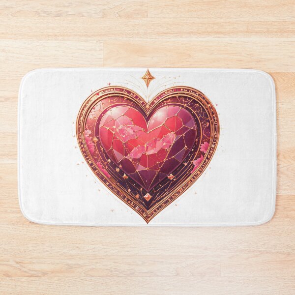 Item preview, Luxurious Art Deco Faceted Ruby Heart Valentine's Day Art designed and sold by AQUILAKREO.