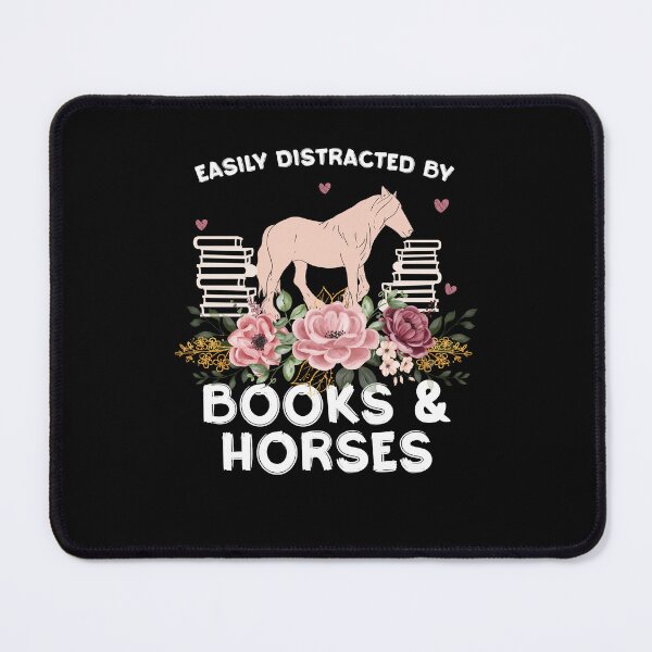 Item preview, Easily Distracted By Books & Horses Lovers designed and sold by ankarsdesign.