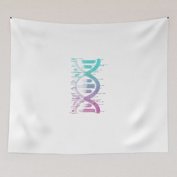 Item preview, Glitch DNA Helix - Cyberpunk Digital Genetic Code Art designed and sold by Latikshop.