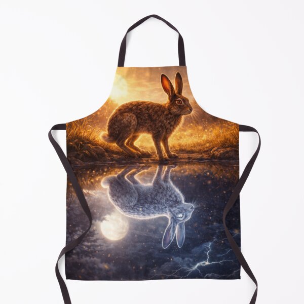 Item preview, Brown Hare – Hare of Two Worlds Reflection Art designed and sold by GeoWild Designs.