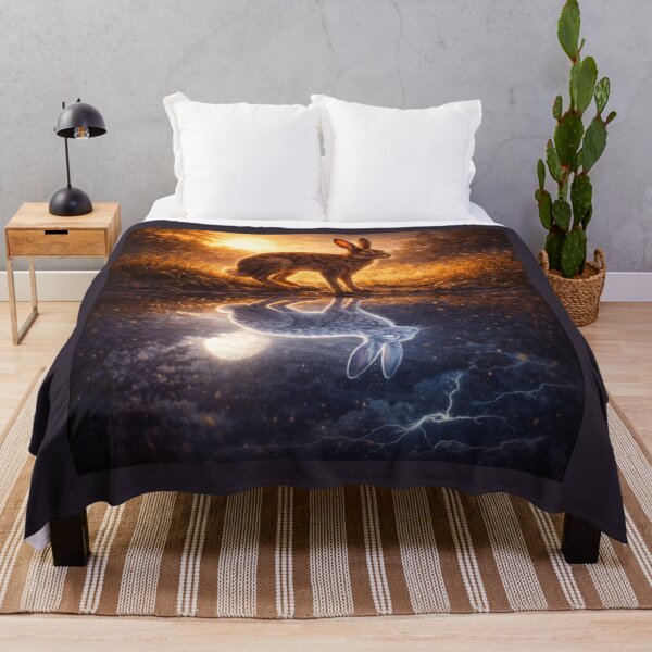 Item preview, Brown Hare – Hare of Two Worlds Reflection Art designed and sold by GeoWild Designs.