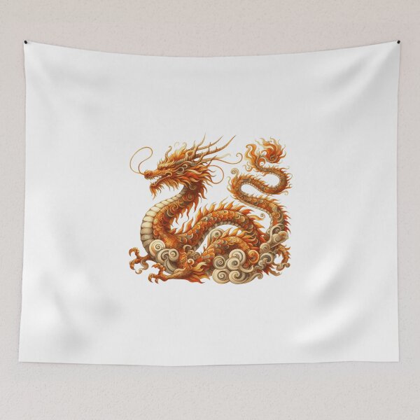 Item preview, Whimsical Dragon Gold designed and sold by Eiwaprints.