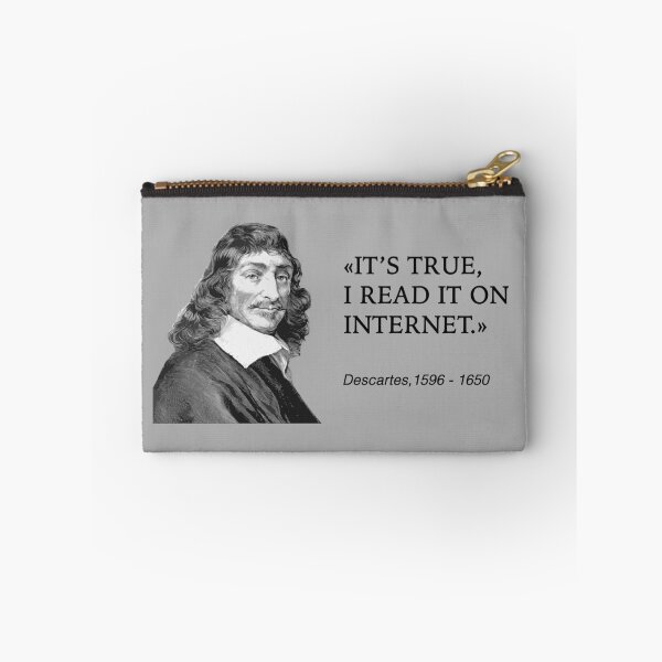 Item preview, Descartes Fake News | Funny History Satire (Black) designed and sold by WAMTEES.