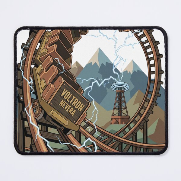 Item preview, Voltron Nevera Rollercoaster Electric Ride Illustration designed and sold by AURA Vibes.