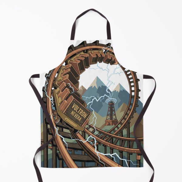 Item preview, Voltron Nevera Rollercoaster Electric Ride Illustration designed and sold by AURA Vibes.