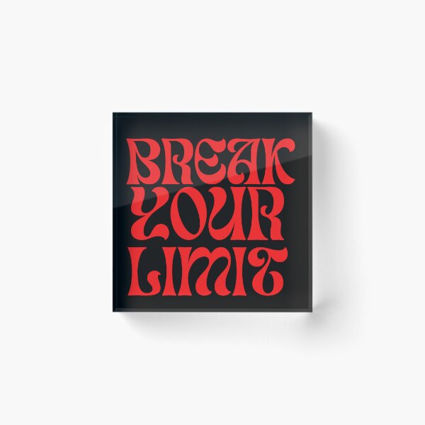 Item preview, Break Your Limit - Retro Wavy Red Typography Motivational Quote designed and sold by Latikshop.
