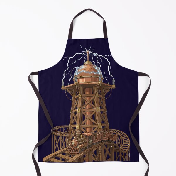Item preview, Voltron Nevera Tesla Tower Steampunk Coaster Art designed and sold by AURA Vibes.