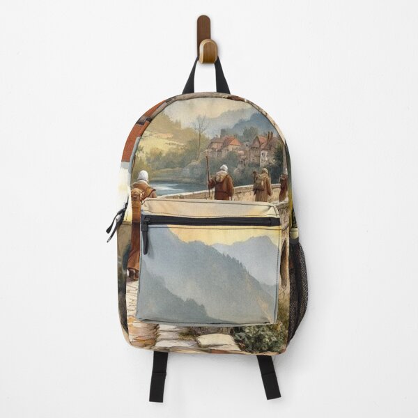 Item preview, Pilgrims crossing a bridge designed and sold by jefboutique6150.