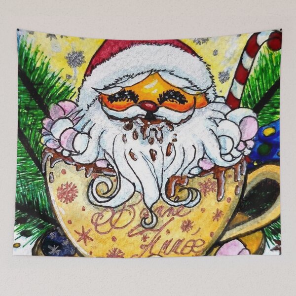 Item preview, Santa Claus and hot chocolate designed and sold by LoupAnge51.
