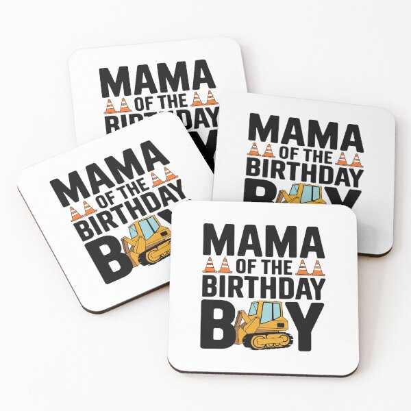 Item preview, Mama of The Birthday for Boy Excavator Construction Truck  designed and sold by MarkLeedsArt.