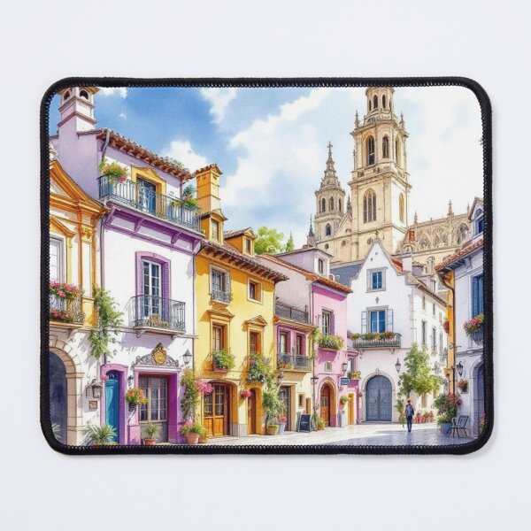 Item preview, Colorful houses (Santiago de Compostela) designed and sold by jefboutique6150.