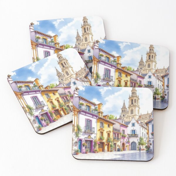 Item preview, Colorful houses (Santiago de Compostela) designed and sold by jefboutique6150.