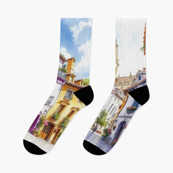 Item preview, Colorful houses (Santiago de Compostela) designed and sold by jefboutique6150.