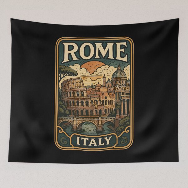 Item preview, Rome Italy Retro Vintage Travel designed and sold by TomFrontierArt.