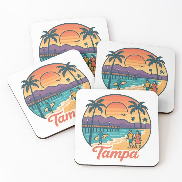 Item preview, Retro Vintage Coastal Design: Tampa Florida Beach designed and sold by CircinusStore.
