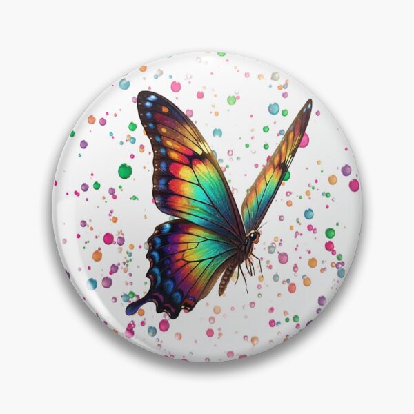 Item preview, Beautiful butterfly with multicolored drops, white background designed and sold by wizard-work.
